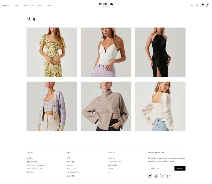 Shop Only Categories