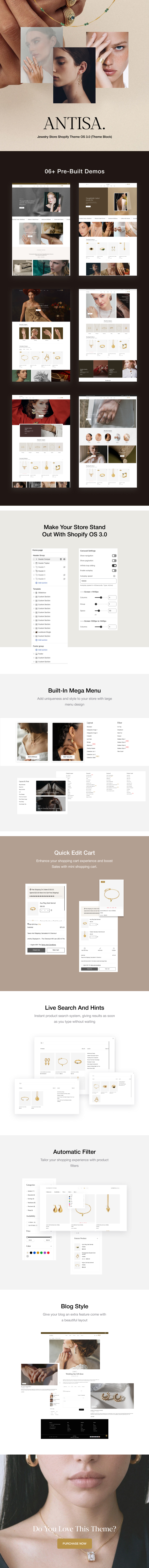 Antisa β Jewelry Shopify Theme OS 3.0 (Theme Block) - 1