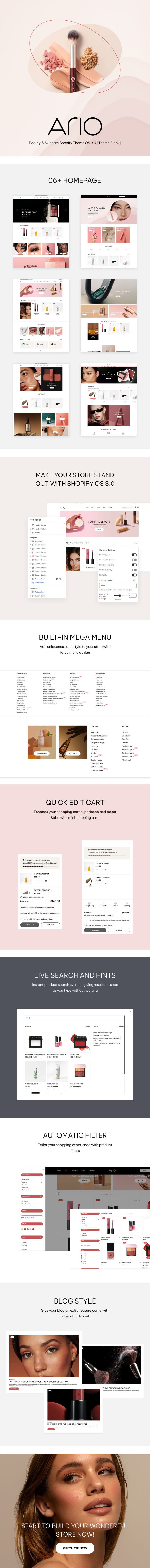 Ario β Beauty and Skincare Shopify Theme OS 3.0 (Theme Block) - 1