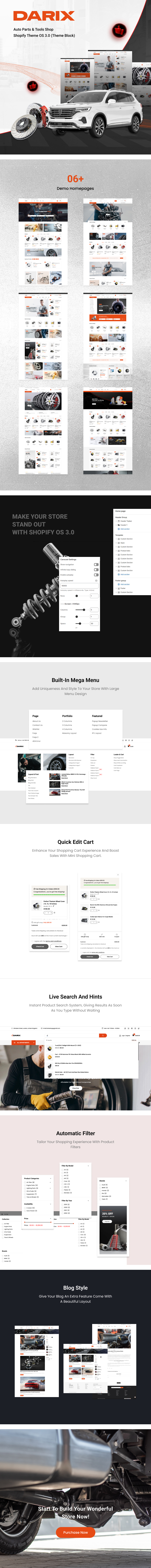 Auto Parts and Tools Shop Shopify Theme Darix OS 3.0 Preview