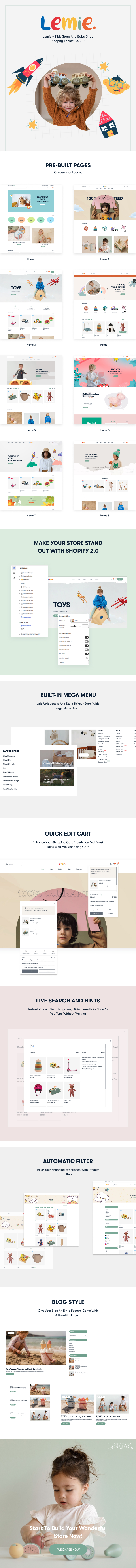 Lemie β Kids Store and Baby Shop Shopify Theme OS 2.0 - 1
