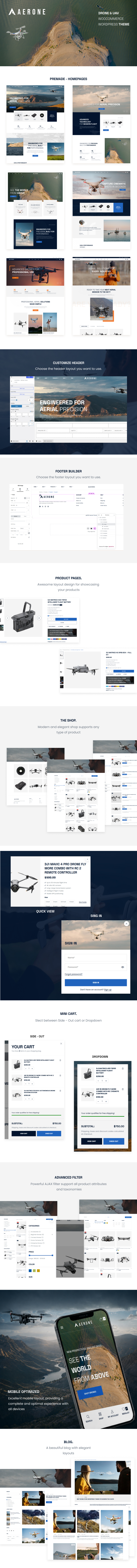 Aerone β Drone & UAV WooCommerce WordPress Theme