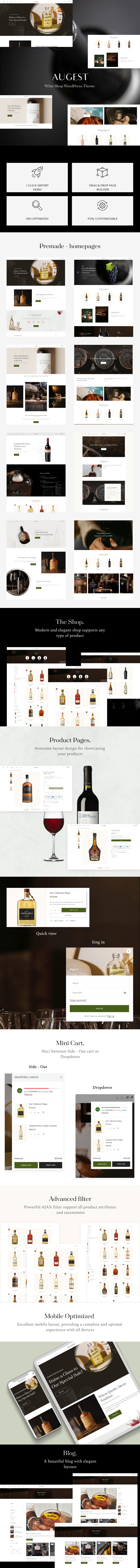 Augest β Wine Store WordPress Theme - 1