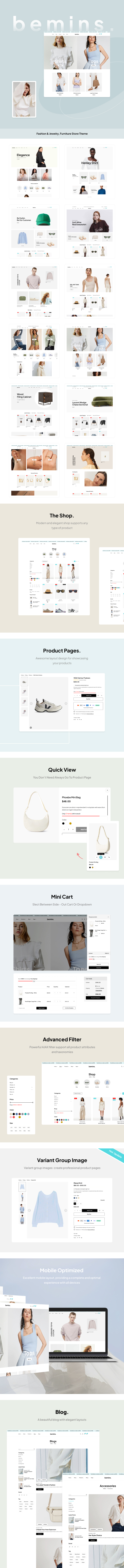Bemins β Fashion & Jewelry, Furniture Store WordPress Theme - 1