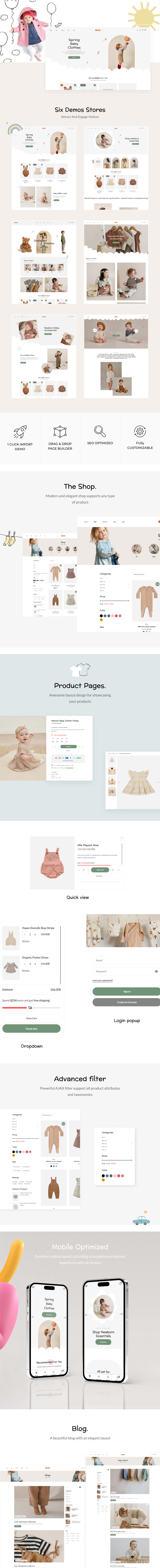 Buny – Kids Store and Baby Shop WordPress Theme with AI