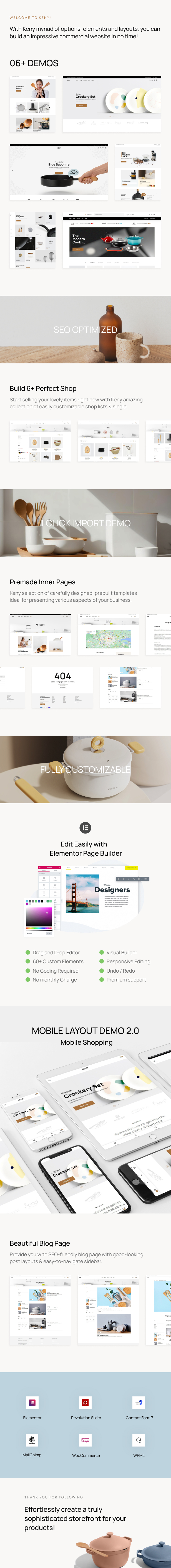 Keny – Kitchen Store WordPress Theme with AI