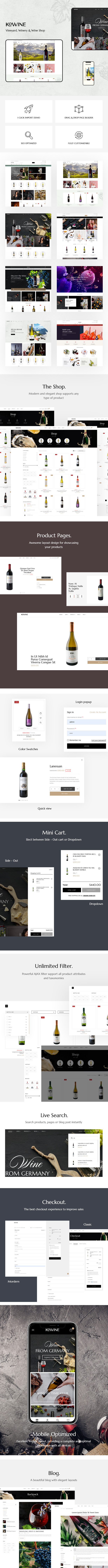 Wine Store WordPress Theme Kowine Preview