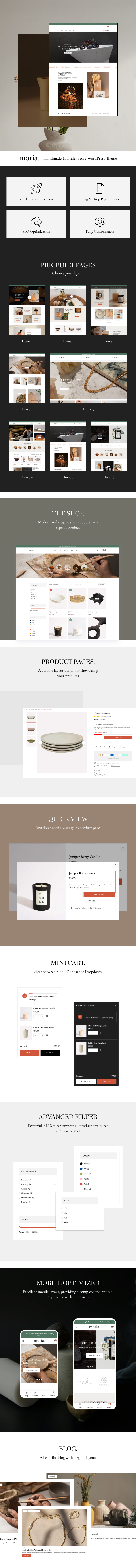Moria β Handmade & Crafts Store WordPress Theme - 1
