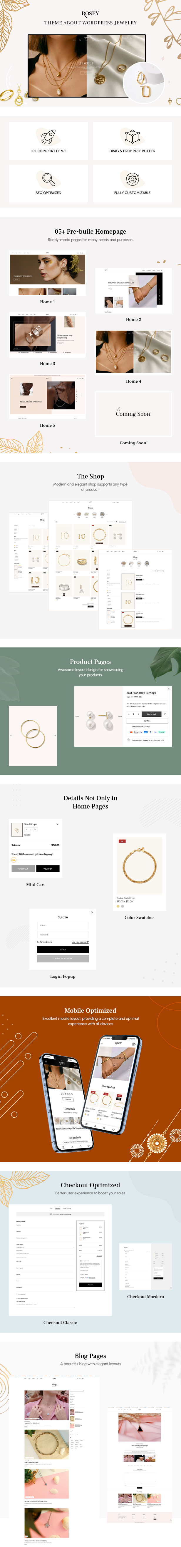 Rosey β Jewelry Store WooCommerce WordPress Theme