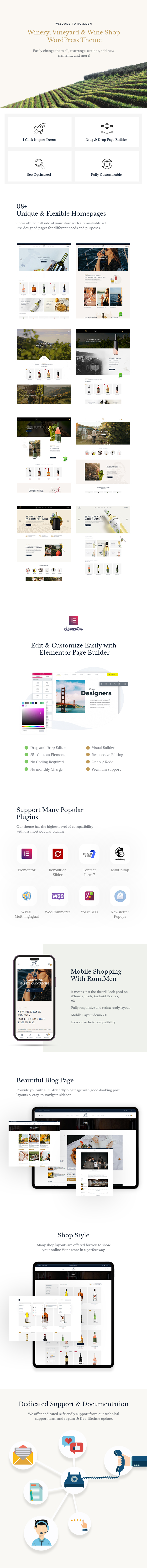 Rummen – Wine Shop WordPress Theme with AI