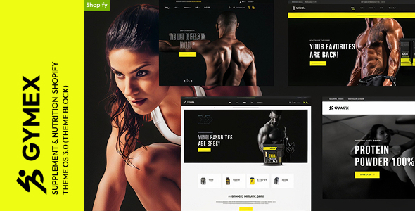 Gymex – Supplement & Nutrition Store Shopify Theme OS 3.0 (Theme Block)