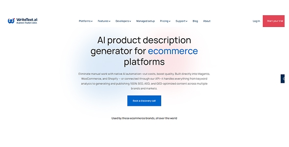 Best AI tools for WooCommerce WriteText AI