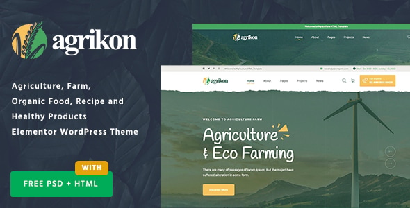 Organic Food WooCommerce Themes Agrikon preview