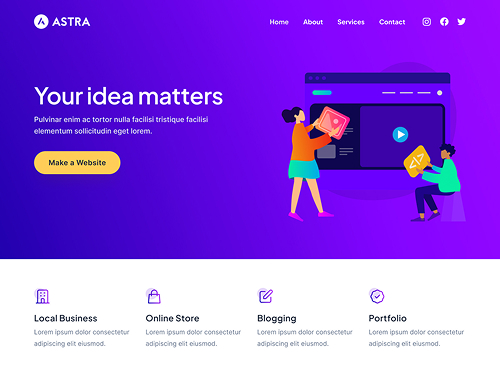 Best WooCommerce Themes 2026 – Astra free theme preview