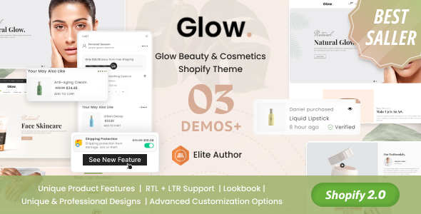 Beauty Shopify Themes Glow preview