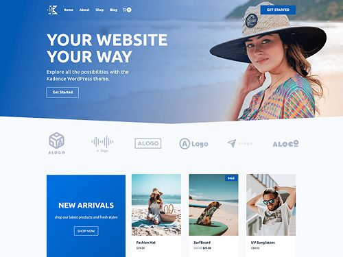 Best WooCommerce Themes 2026 – Kadence free theme preview