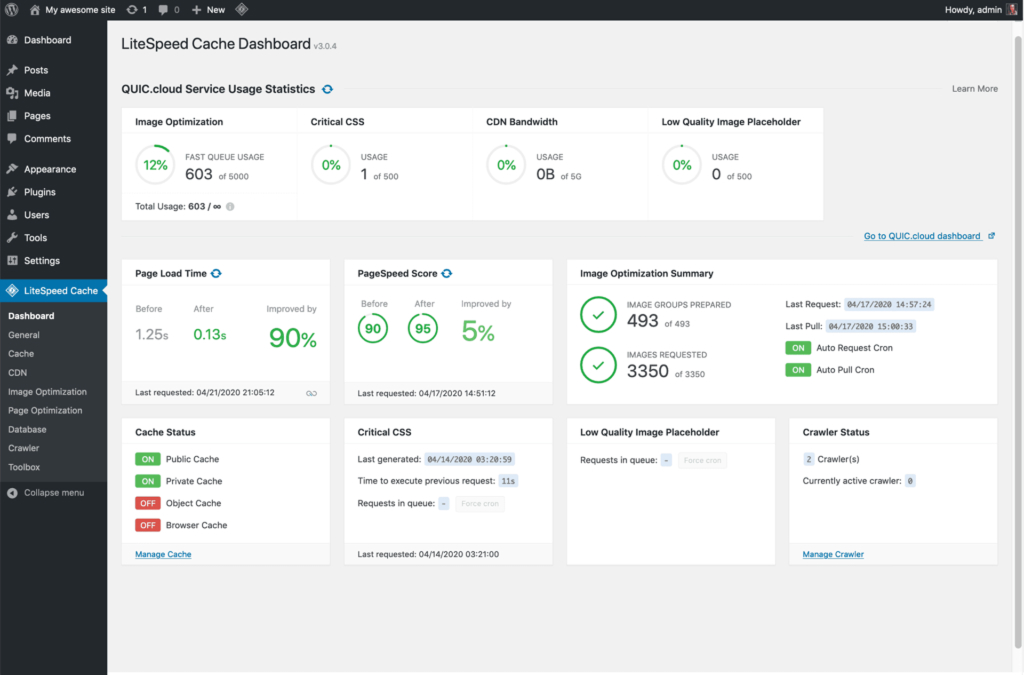 LiteSpeed Cache WordPress Caching Plugins preview