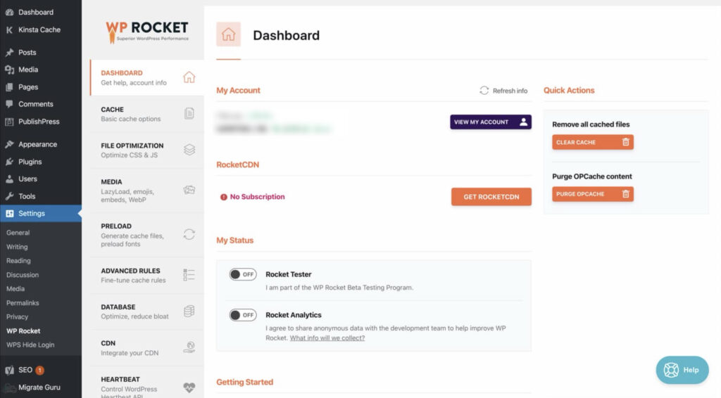 WP Rocket WordPress Caching Plugins preview