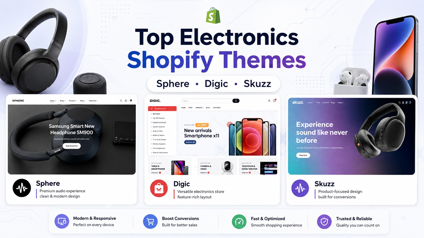 Top 5 Electronics Shopify Themes