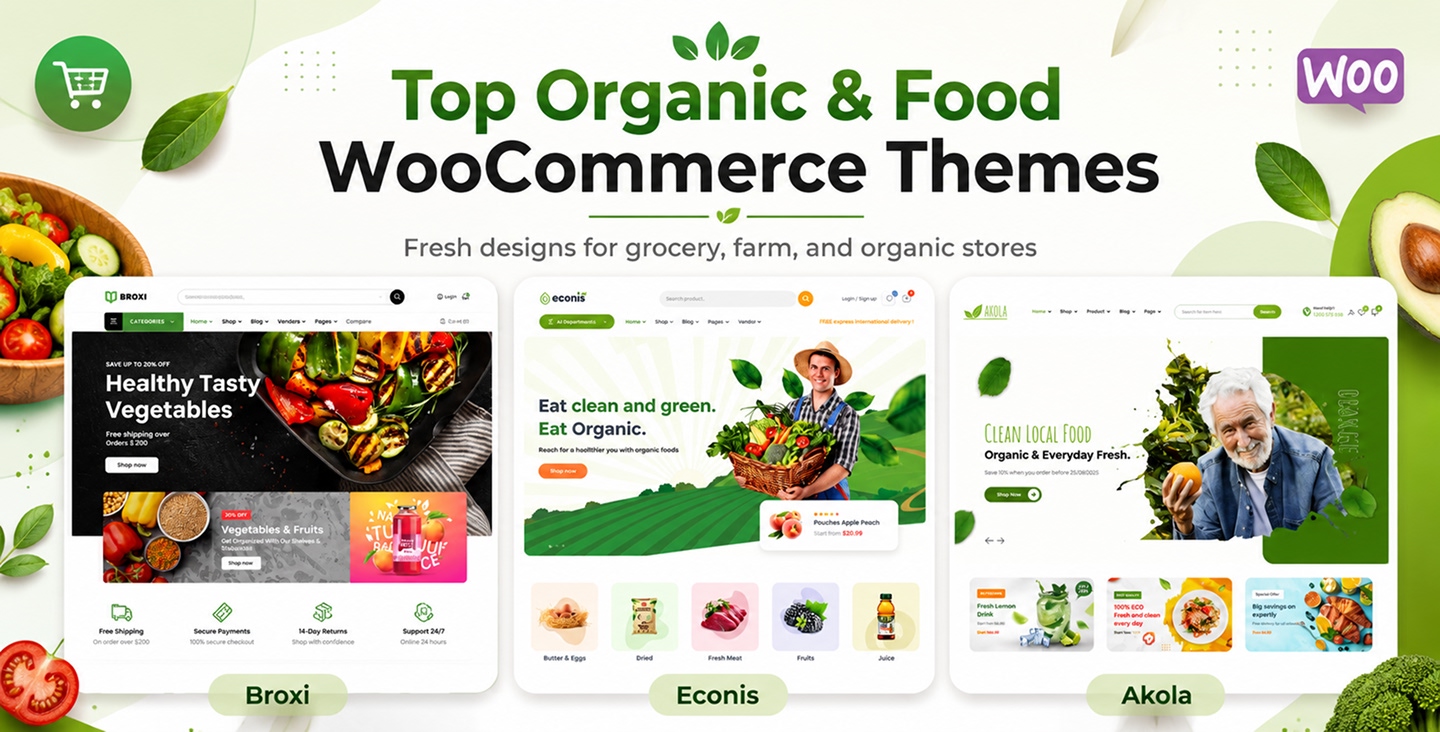 5 Best Organic Food WooCommerce Themes