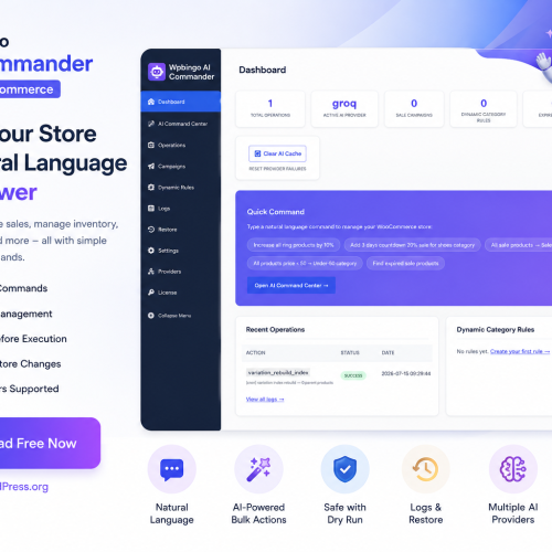 Wpbingo AI Commander for WooCommerce – Manage Products with AI Using Natural Language