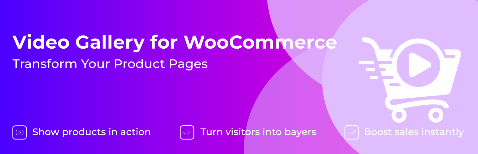 WooCommerce product videos playing inside a native product gallery on a store page